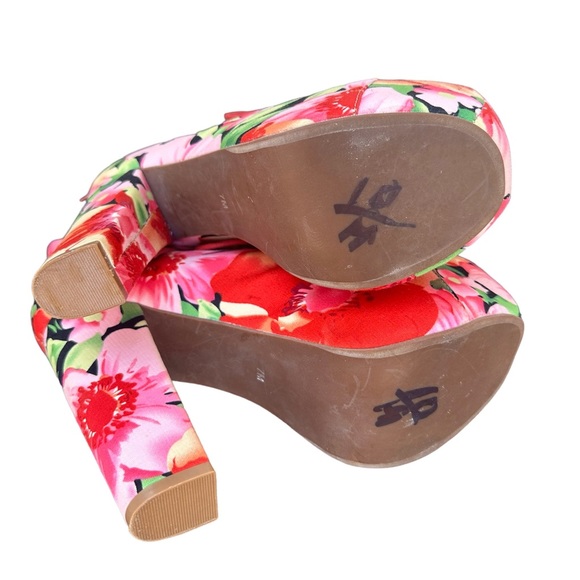 Jeffrey Campbell Floral Lita-Fab Platform heels boots. Sz.7 - Picture 7 of 9